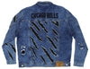 FISLL NBA Men's Chicago Bulls Ice Denim With Animal Print Claw Marks