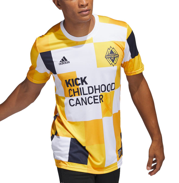 Adidas MLS Men's Vancouver Whitecaps FC Kick Childhood Cancer Pre-Match Jersey