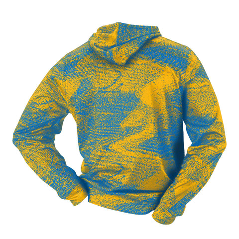 Zubaz NFL Men's Los Angeles Chargers Static Hoodie, Charger Blue/Gold