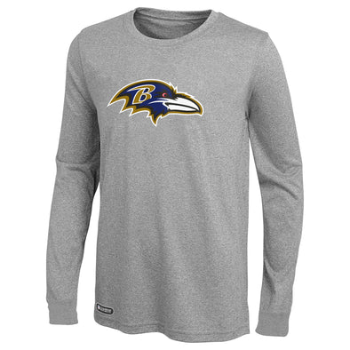 Outerstuff NFL Men's Baltimore Ravens Primary Stadium Logo Long Sleeve Tee