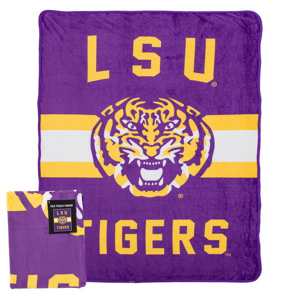 Northwest NCAA LSU Tigers Singular Silk Touch Throw Blanket, 45"X60"