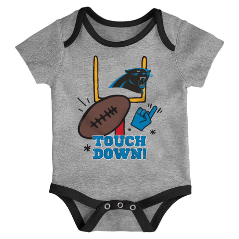 Outerstuff NFL Infant Carolina Panthers Champ 3-Pack Bodysuit Set