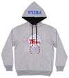 FISLL NBA Men's Philadelphia 76ers Pullover Hoodie with Paint Splatter Logo