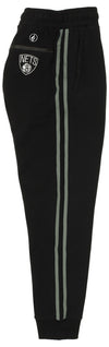 FISLL NBA Men's Brooklyn Nets Striped Detail Jogger, Black