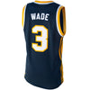 Original Retro Brand NCAA Men's Marquette Golden Eagles #3 Dwyane Wade Tackle Twill Jersey, Navy