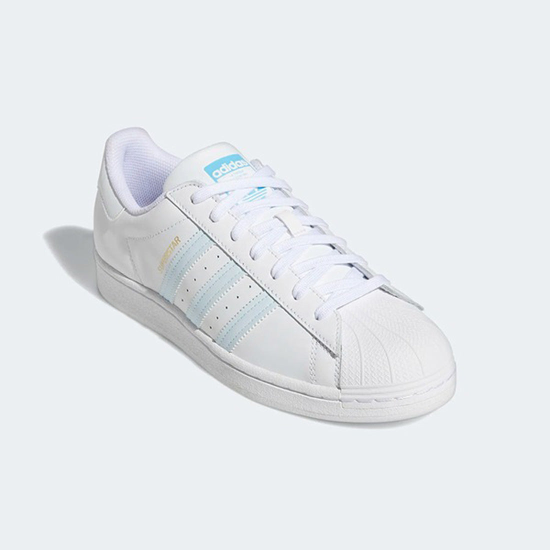 adidas Superstar Shoes - Men's - Cloud White / Sky Tint / Sky Rush - 5 adidas Superstar Shoes - Men's - Cloud White / Sky Tint / Sky Rush - 5