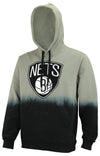 FISLL NBA Men's Brooklyn Nets Black Dipdye Hoodie, Gray