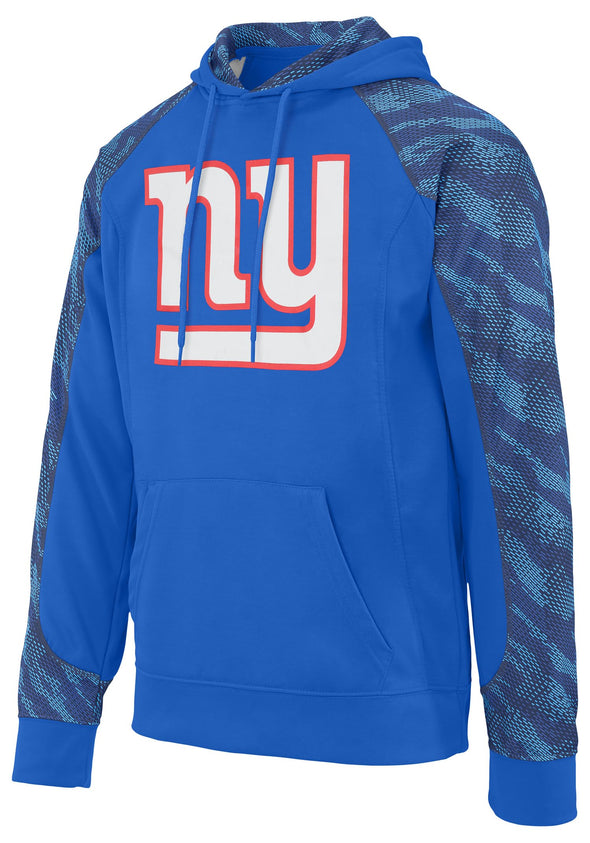 Zubaz NFL Men's New York Giants Elevated Logo Viper Hoodie