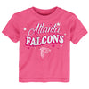 Outerstuff NFL Infant Girls (12-24M) Atlanta Falcons Short Sleeve Tee, Pink