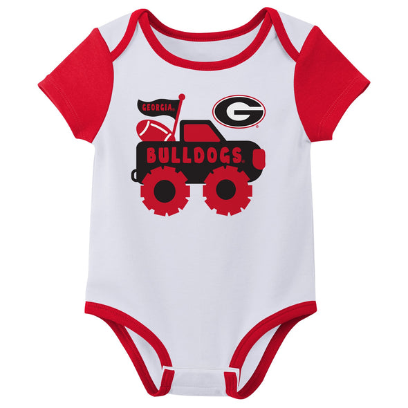 Outerstuff NCAA Infant Unisex Georgia Bulldogs Variety 3-Pack Bodysuit Set
