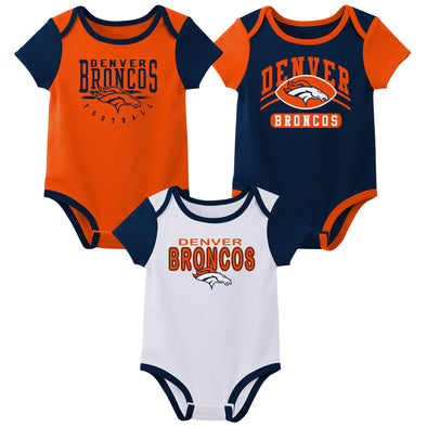 Outerstuff NFL Infant Unisex Denver Broncos Variety 3-Pack Set