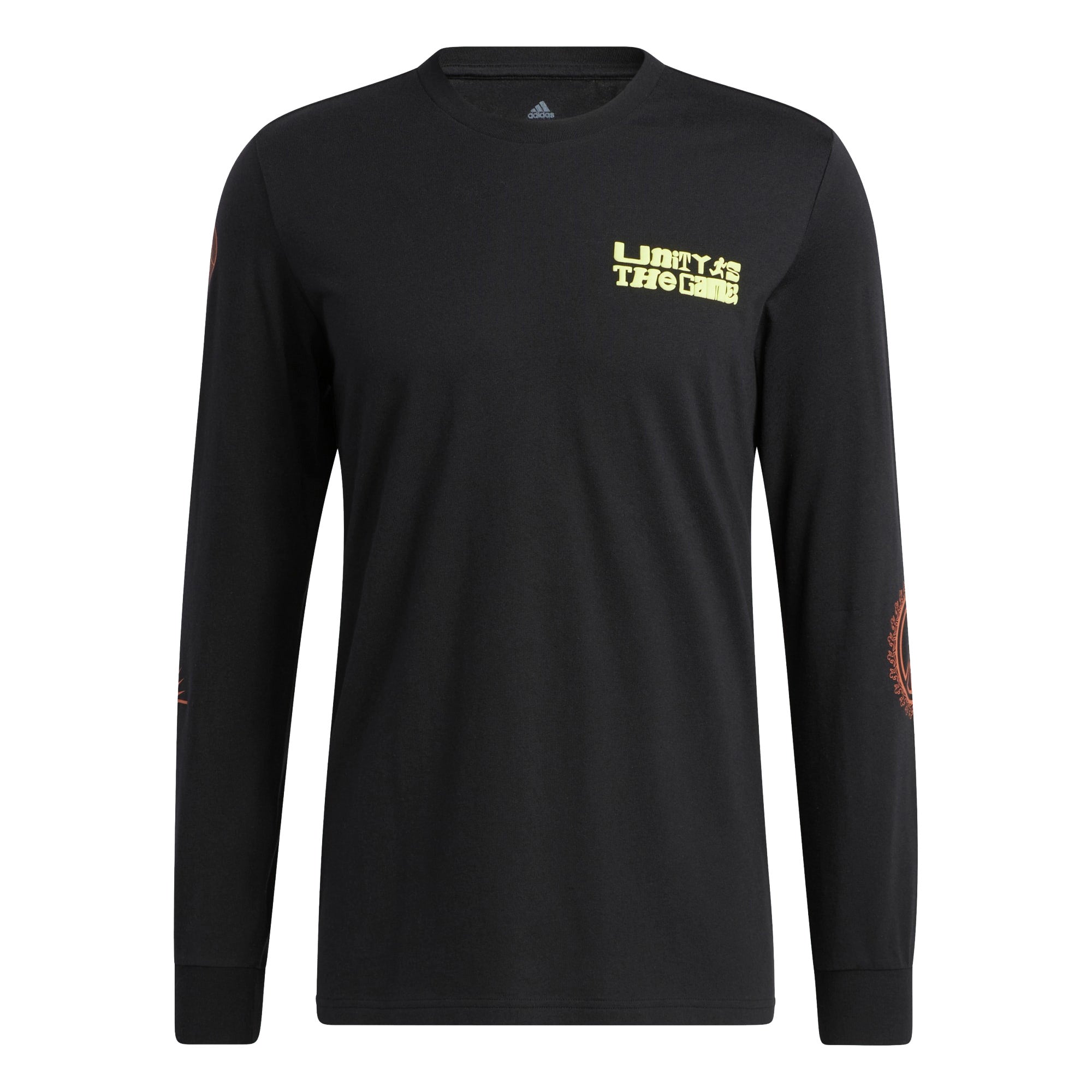 Adidas Men's Unity Long Sleeve Graphic Tee, Black – Fanletic