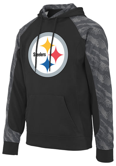 Zubaz NFL Men's Pittsburgh Steelers Elevated Logo Viper Hoodie