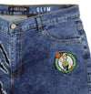 FISLL NBA Men's Boston Celtics Knee Length Shorts - Blue