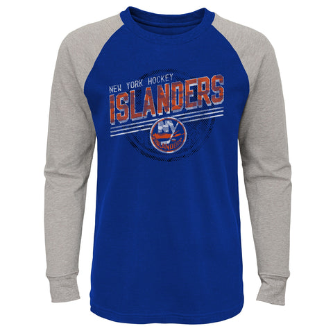 Outerstuff NHL Kids Boys New York Islanders Hockey Long Sleeve Raglan T-Shirt