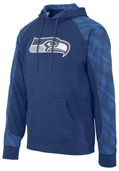 Zubaz NFL Men's Seattle Seahawks Elevated Logo Viper Hoodie