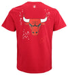 FISLL NBA Men's Chicago Bulls Confetti Tee, Red