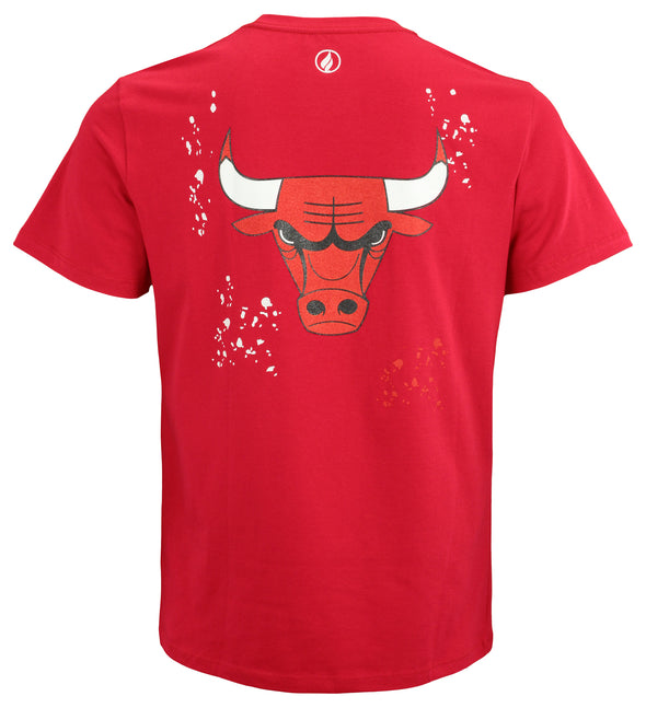 FISLL NBA Men's Chicago Bulls Confetti Tee, Red