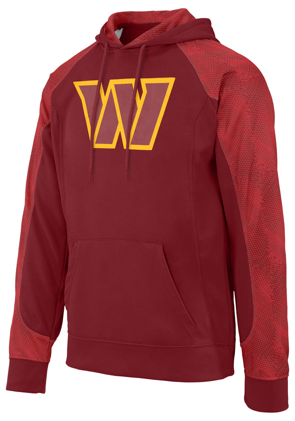Zubaz NFL Men's Washington Commanders Elevated Logo Viper Hoodie