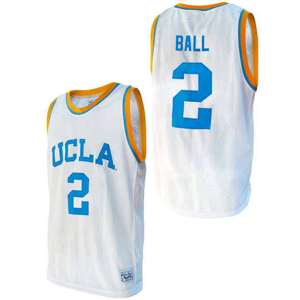 Original Retro Brand NCAA Men's UCLA Bruins #0 Lonzo Ball Tackle Twill Jersey