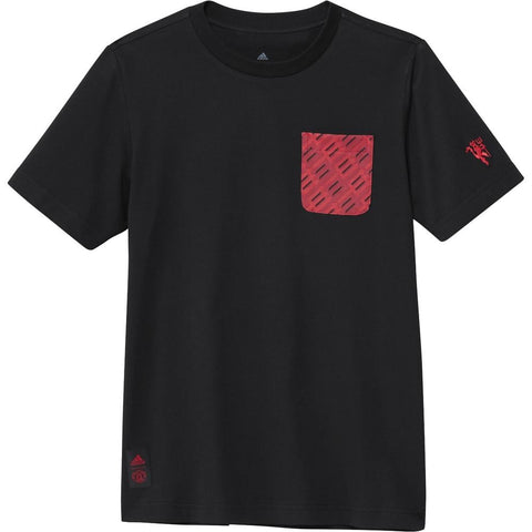 Adidas Youth Boys Manchester United Tee, Black