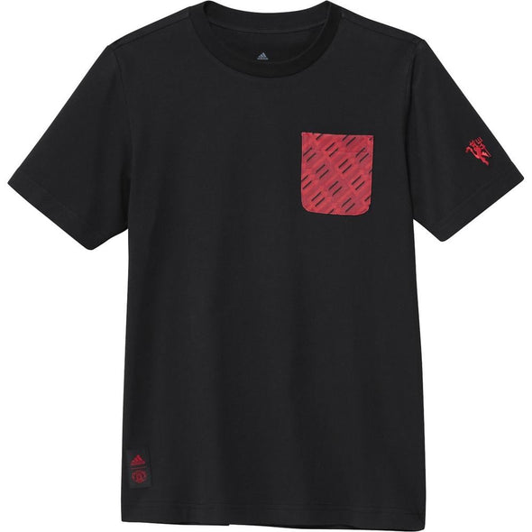 Adidas Youth Boys Manchester United Tee, Black