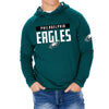 Zubaz NFL Men's Light Weight Team Color Hoodie With 3 Tone Zebra Lined Hood, Great Play Logo, Philadelphia Eagles