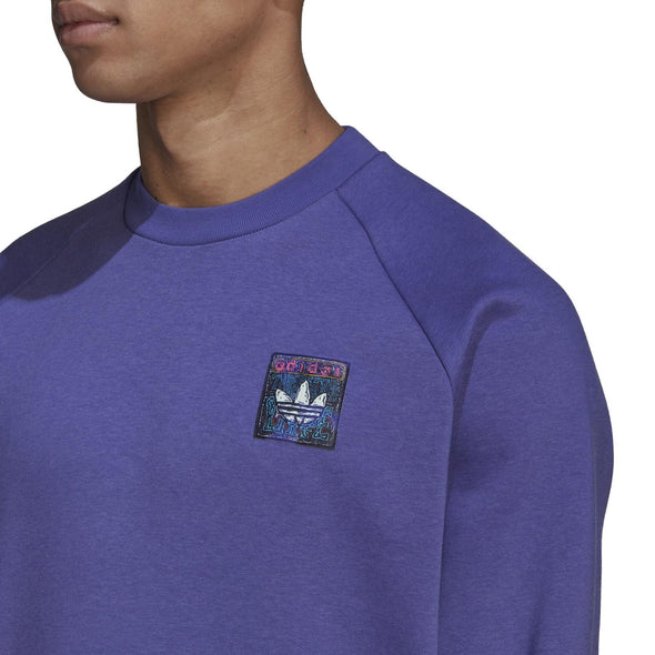 Adidas Originals Men's Graphic Crew Sweatshirt, Purple
