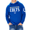 Zubaz NFL Men's Light Weight Team Color Hoodie With 3 Tone Zebra Lined Hood, Great Play Logo, Indianapolis Colts