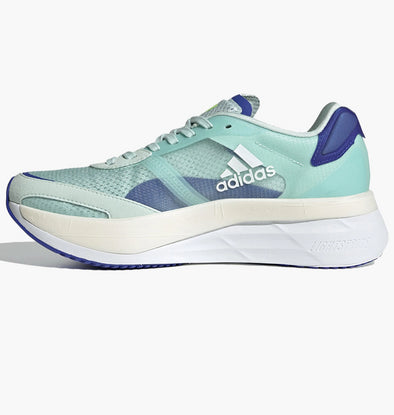 Adidas Women's Adizero Boston 10 Shoes, Halo Mint/Cloud White/Sonic Ink