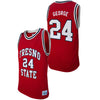 Original Retro Brand NCAA Men's Fresno State Bulldogs #24 Paul George Tackle Twill Jersey, Red