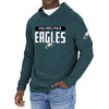 Zubaz NFL Men's Philadelphia Eagles Solid Team Hoodie With Camo Lined Hood