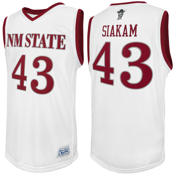 Original Retro Brand NCAA Men's New Mexico State Aggies #43 Pascal Siakam Tackle Twill Jersey