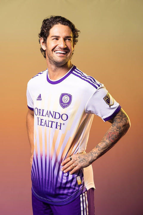 Adidas MLS Men's Orlando City SC 22/23 Away Jersey, White/Regal Purple