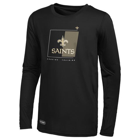 Outerstuff NFL Men's New Orleans Saints Too Tough Long Sleeve Dri-Tek T-Shirt