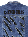 FISLL NBA Men's Chicago Bulls Ice Denim With Animal Print Claw Marks