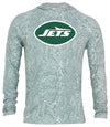 Zubaz NFL Men's Light Weight All Over Post Gray Tonal Hoodie, With Primary Logo, New York Jets