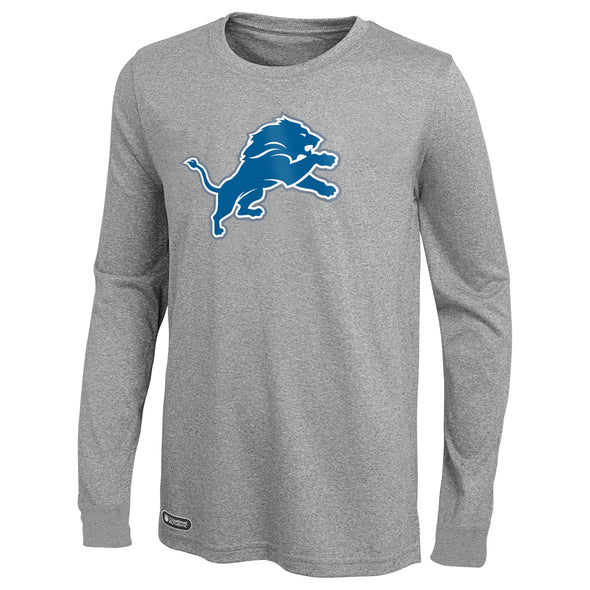 Outerstuff NFL Men's Detroit Lions Primary Stadium Logo Long Sleeve Tee