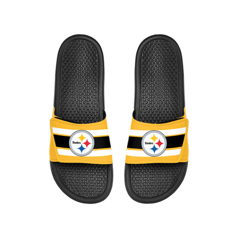 FOCO NFL Youth Pittsburgh Steelers Legacy Sport Slide Flip Flop Sandals
