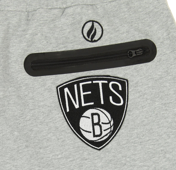 FISLL NBA Men's Brooklyn Nets Jogger, Heather Gray