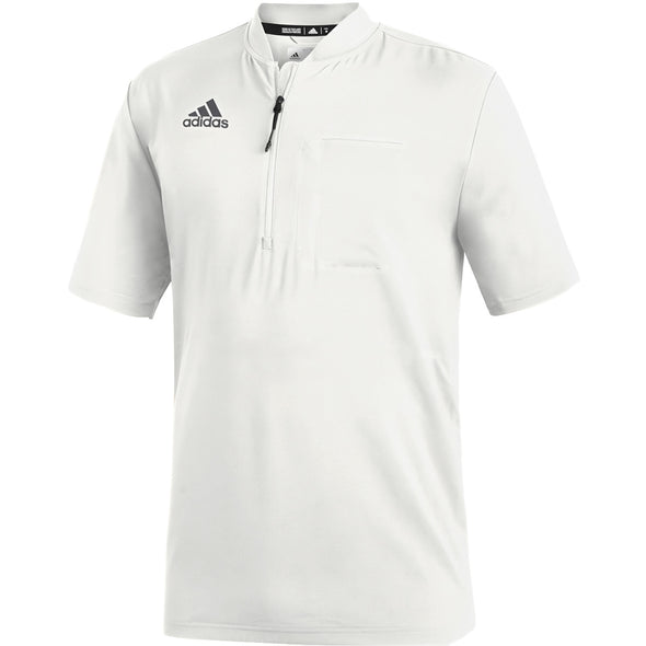 Adidas Men's Under The Lights Short Sleeve 1/4 Zip Sweatshirt, White