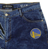 FISLL NBA Men's Golden State Warriors Knee Length Shorts - Blue