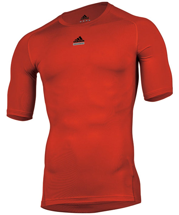 adidas Men's Techfit Cut and Sew Short Sleeve Tee, Orange
