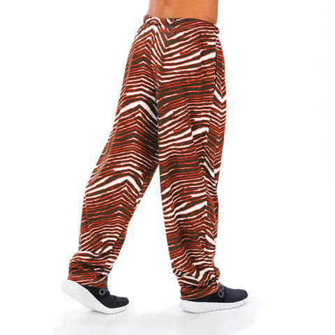 Zubaz NFL Men's Cleveland Browns Zebra Left Hip Logo Lounge Pant