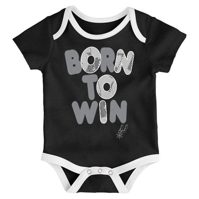 Outerstuff NBA Newborn San Antonio Spurs Little Fan 3-Pack Bodysuit Set