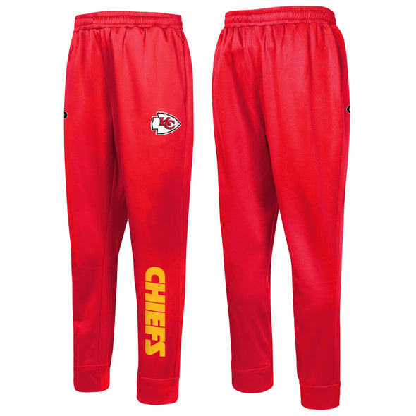 Outerstuff NFL Men's Kansas City Chiefs Side Line Elastic Tech Joggers