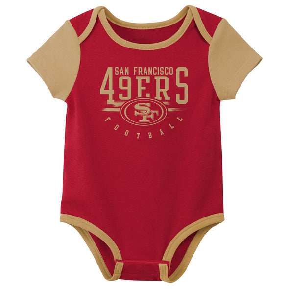 Outerstuff NFL Infant Unisex San Francisco 49ers Variety 3-Pack Set