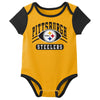 Outerstuff NFL Infant Unisex Pittsburgh Steelers Variety 3-Pack Set