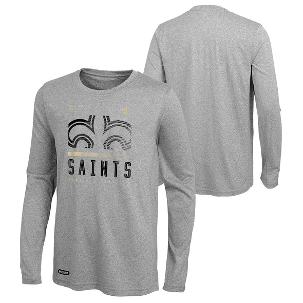 Outerstuff NFL Men's New Orleans Saints Red Zone Long Sleeve T-Shirt Top