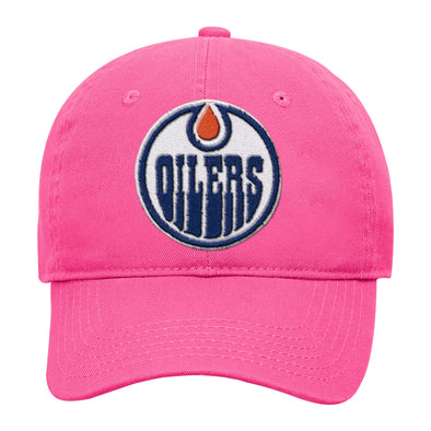 Outerstuff NHL Youth Girls Edmonton Oilers Slouch Adjustable Baseball Cap, One Size